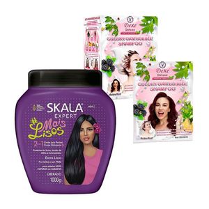 Máscara capilar Skala Mais Lisos + Shampoo Rojo Retro