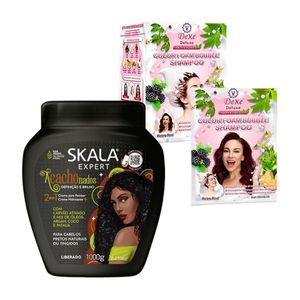 Máscara capilar Skala Acachonados + Shampoo Rojo Retro