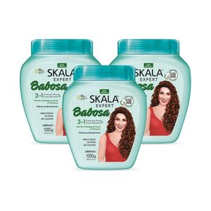 PACK 3 CREMA 2 EN 1 SKALA EXPERT BABOSA ALOE VERA POTE 1000G