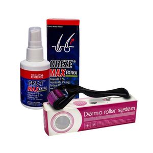 Creze Max Extra 60ml  y Derma Roller 0.50mm - Agujas de TITANIO