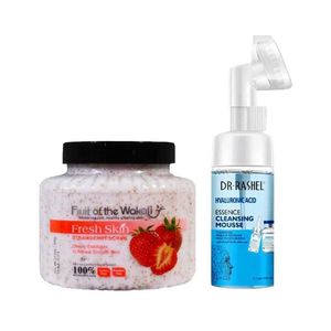 Exfoliante Corporal de Fresa + Limpiador Facial Acido Hialurónico