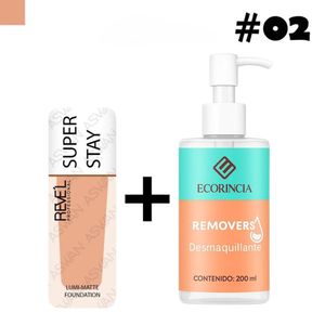 Pack Fundation Super Stay 02 REVEL + Removedor 200 ml