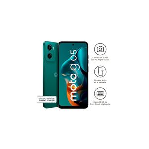 Smartphone Motorola Moto G05, 128GB, 4G, 6.7" HD+, 50MP cámara, Saludable batería 5200mAh, Azul