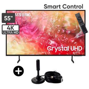 Televisor Samsung 55 pulgadas Crystal UHD 4K 55DU7000 Tizen OS Smart TV + Antena