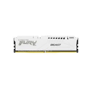 Memoria Kingston Fury Beast 16GB DDR5 5200MHz blanca, alta velocidad para gaming y rendimiento extr