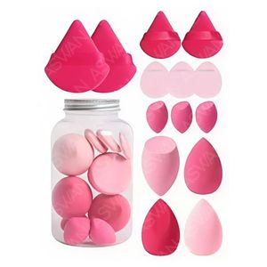 Set de Esponjas Para Maquillaje x14 Piezas Fucsias