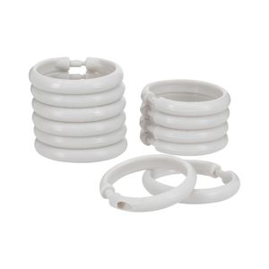Set 12 Argollas Plásticas para Cortina de Baño 5 x 6 cm
