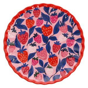 Plato Comida de Melamina con Diseño de Flores Ø27 CM