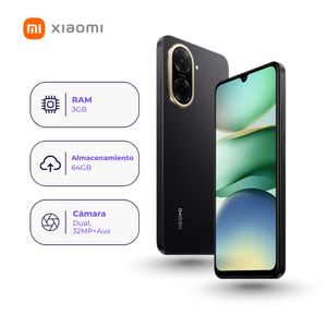 Xiaomi Redmi A5 4G 64GB 3GB Negro + Smartwatch + Audífonos + Mica