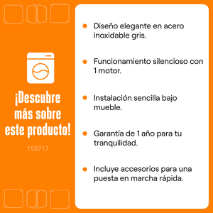 COMBO Cocina de Pie a Gas 24" FDV Expert 60 2.0 4 Hornillas + Campana Empotrable 60cm FDV Class Acero Inoxidable