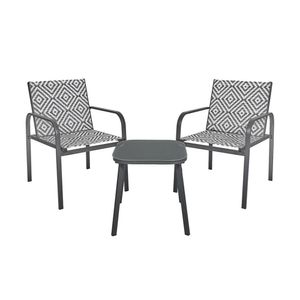 Set de Terraza Paris 3 Piezas Gris Orange