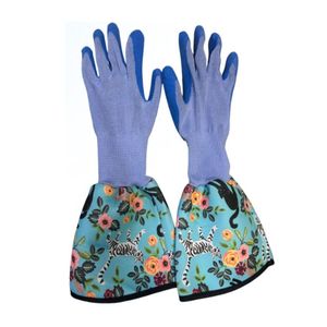 Guantes de Jardín con Manga Azules