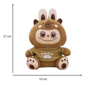 LABUBU DE PELUCHE CON TRAJE DE CAPIBARA MUSICAL Y CON LUCES