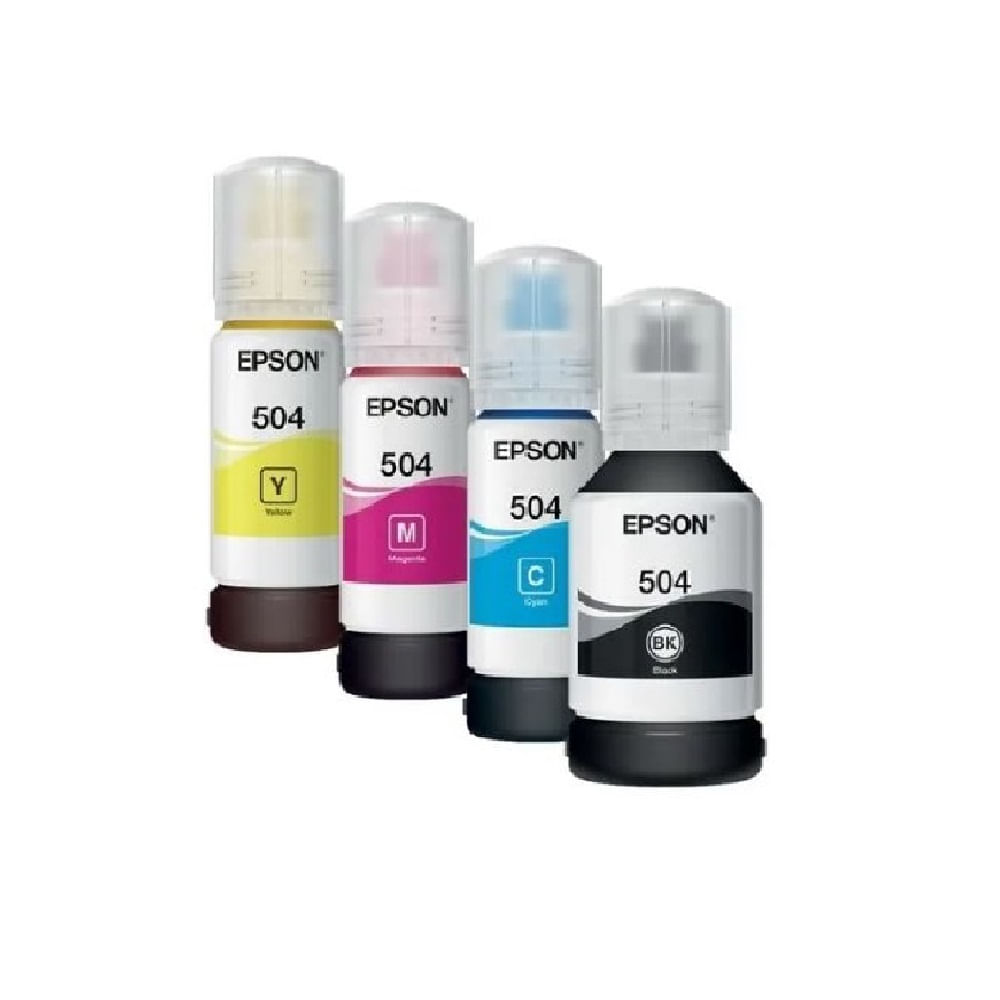 Pack de 4 Tintas Epson 504 Color Negro Cian Amarillo Magenta - Real Plaza