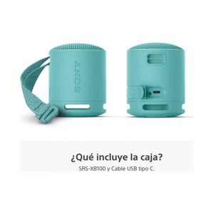Parlante Bluetooth Sony  SRS-XB100-CL Portátil Waterproof Celeste