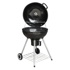 Parrilla Round Grill 500 con Termómetro + Eco carbón Ecológico 2 kg