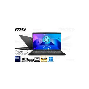 Laptop MSI Modern 15 - Core Ultra 7, 16GB RAM, 512GB SSD, 15.6" pantalla, Gráfica Intel Arc, W11 Ho