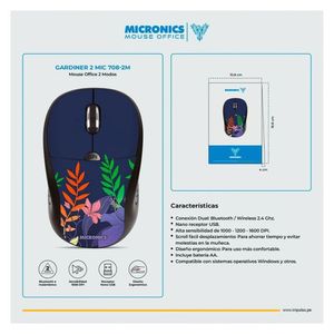 Mouse Inalámbrico Micronics Gardiner 2 - MIC 708-2m