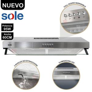 Campana Extractora Roma Sole Acero Inoxidable 60cm TURE15C0V2