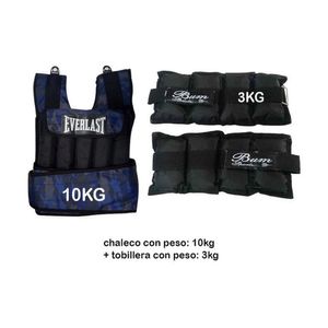 Chaleco de peso 10kg  tobillera 3kg
