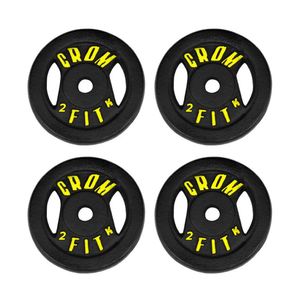 4 Super Discos de 2kg Gym Fitness - Peso Exacto