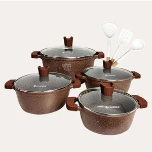 Juego de Ollas Finezza Ultra granito FZ-X1728BW de 11 Pzas