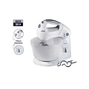 Batidora Oster 2600-051 de Mano y Pedestal 2 Motores 360 Watts Blanco