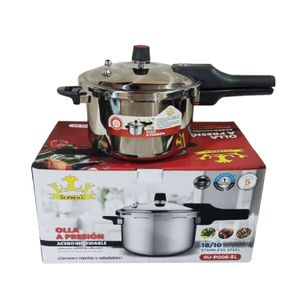 Olla a Presión Suprema 5 Litros Acero Inoxidable SU-P006-5L
