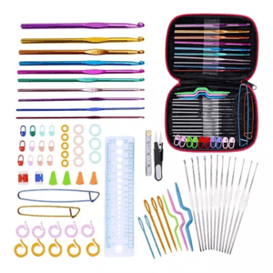 Kit de Ganchos Y Accesorios para Tejer Al Crochet 100 Piezas
