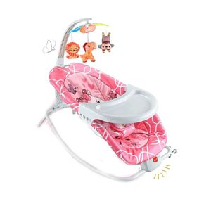 Silla Mecedora  Musical con Vibrador Ocean Rosado