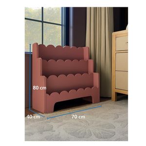 Librero Multiusos Infantil Yusef color Terracota 3 níveles TU MESITA