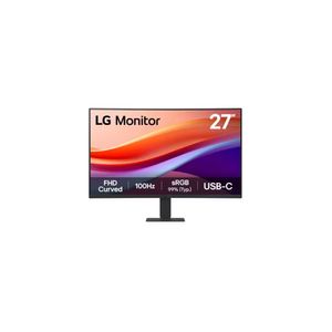 Monitor LG 27" Full HD Curvo - 1920x1080, Adaptive Sync, 5ms, HDMI, Negro - Ideal para Gaming y Dis