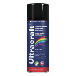 Pintura Spray Color Negro Mate Ultracraf 40034