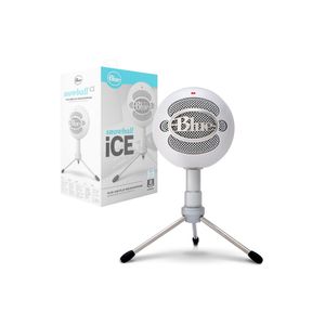 Micrófono Blue Snowball iCE USB Blanco - Calidad de sonido profesional, ideal para streaming y grab