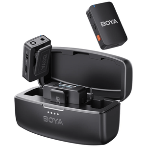 Micrófono Profesional Boya Boyamic Inalámbrico iPhone Cámaras Negro
