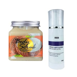Exfoliante corporal Coco con sal + Crema Anti Estrías