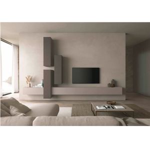 Centro de Entretenimiento Premium Leo con Módulos Flotantes Capri/Bardolino TU MESITA