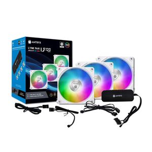 Ventilador RGB 120mm Antryx Lynk LF120 - Kit de 3 unidades con iluminación ajustable y alto rendimi