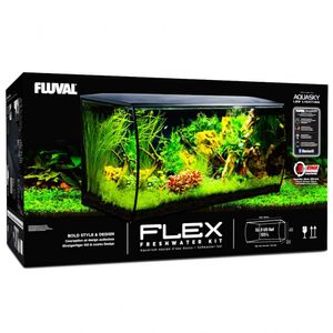 Acuario Fluval Flex Kit de 123 litros, frontal concavo Hagen