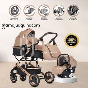 Coche Moisés Travel System «GRAND LUMIERE» Porta Bebé Beige