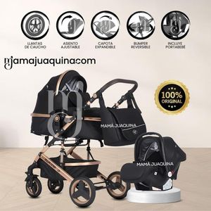 Coche Moisés Travel System «GRAND LUMIERE» Porta Bebé Black