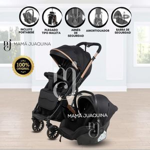 Coche Moisés Travel System «J´ SPARROW» Porta Bebé Black
