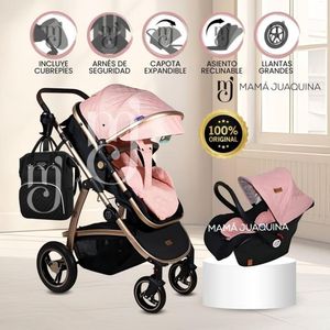 Coche Moisés Travel System «SPEED PRINCE» Porta bebé Pink