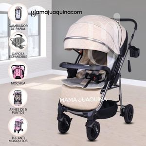 Coche Cuna De Lujo «DELTA» Beige