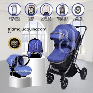 Coche Moisés Travel System «STAR VIP» con Porta bebé Blue