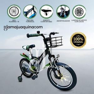 Bicicleta con Canasta Aro 16 «FLYING II» Green