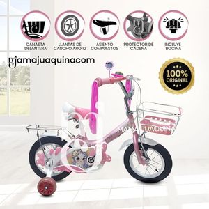 Bicicleta Campera con Canasta Aro 12 «CANDY III» Pink