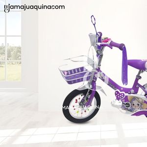 Bicicleta Campera con Canasta Aro 12 «CANDY III» Purple
