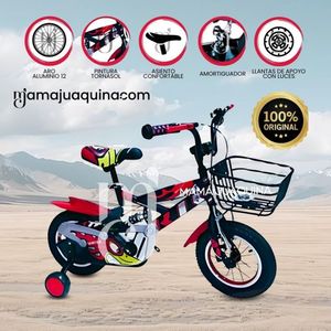 Bicicleta con Canasta Aro 12 «FLYING» Red