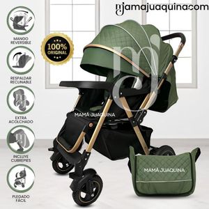 Coche Cuna de Lujo «BOMBSHELL» con Bolso Pañalero Green